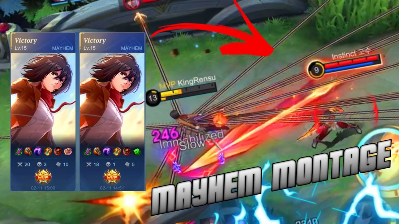 MAYHEM MONTAGE USING FANNY MIKASA?!!!⚡| SUPER AGGRESSIVE?! 🔥 | MLBB