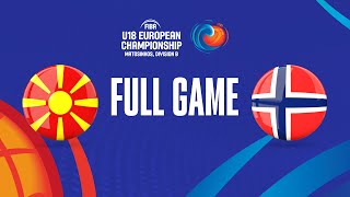 North Macedonia v Norway | Full Basketball Game | FIBA U18 European Championship 2023