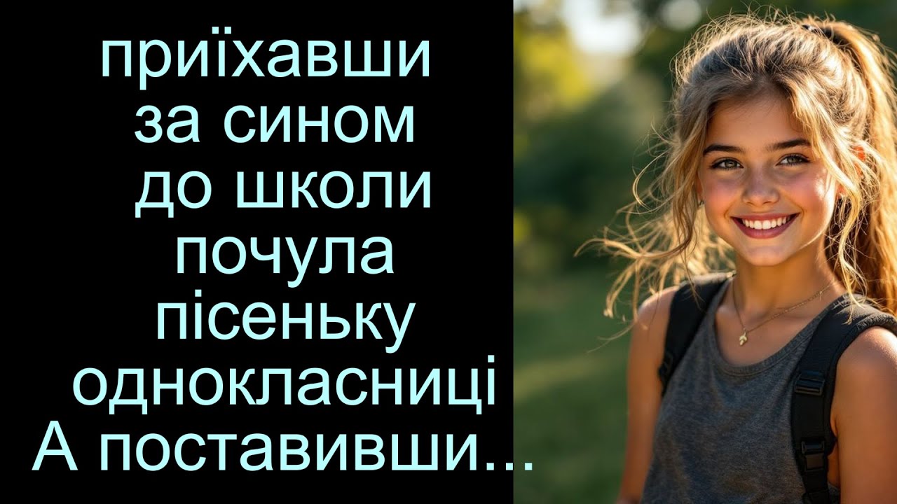 приїхавши за сином до школи почула пісеньку однокласниці А поставивши їй лише одне запитання ледь...
