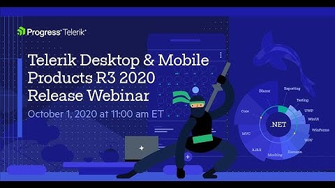 Telerik Desktop and Mobile Products R3 2020 Release | #twitch #stream