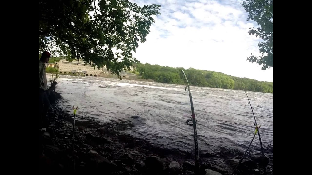 STURGEON ALMOST TAKES MY 500$ ROD!! @ THE ST CRIOX RIVER! (BIG FISH!!!)