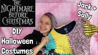 DIY Nightmare Before Christmas Halloween Costumes - Jack + Sally