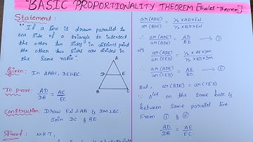 Basic proportionality Theorem/ Thales theorem/BPT / easy way to remember