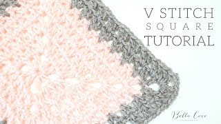 CROCHET: V stitch square | Bella Coco