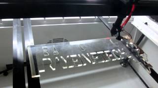 laser cutting on 8mm acrylic with 60W CO2 laser tube and 4mm/s cutting speed