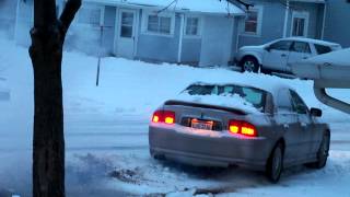 Greenfield Ohio Ghetto Ice Storm How To Destroy blow engine Lincoln LS Stuck Snow Angry Neighbor Man