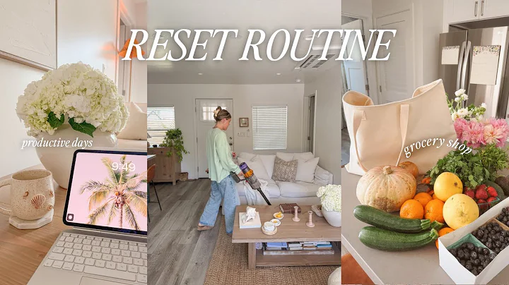 SUNDAY RESET ROUTINE | productive day, deep cleaning my house, cooking, & grocery shopping!