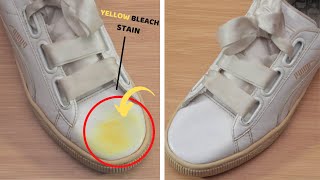 Remove Yellow Bleach Stains from White Shoes & Clean Them Using Baking Soda & Vinegar