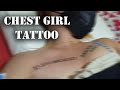 Girl chest tattoo  sexy girl tattoo  privatepart nobra nopanty tattoogirl vaginatattoo