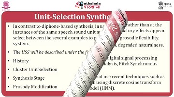 Concatenative Speech Synthesis