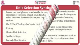 Concatenative Speech Synthesis