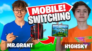 Switching To Mobile For 24 Hours Grant Teaching Faze H1Ghsky1 Mobile Fortnite Hard