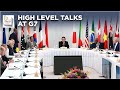 G7 summit live  high level talks between partner countries  world news  live news