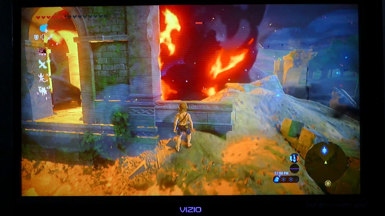 Zelda Killing a guardian with bombs YouTube