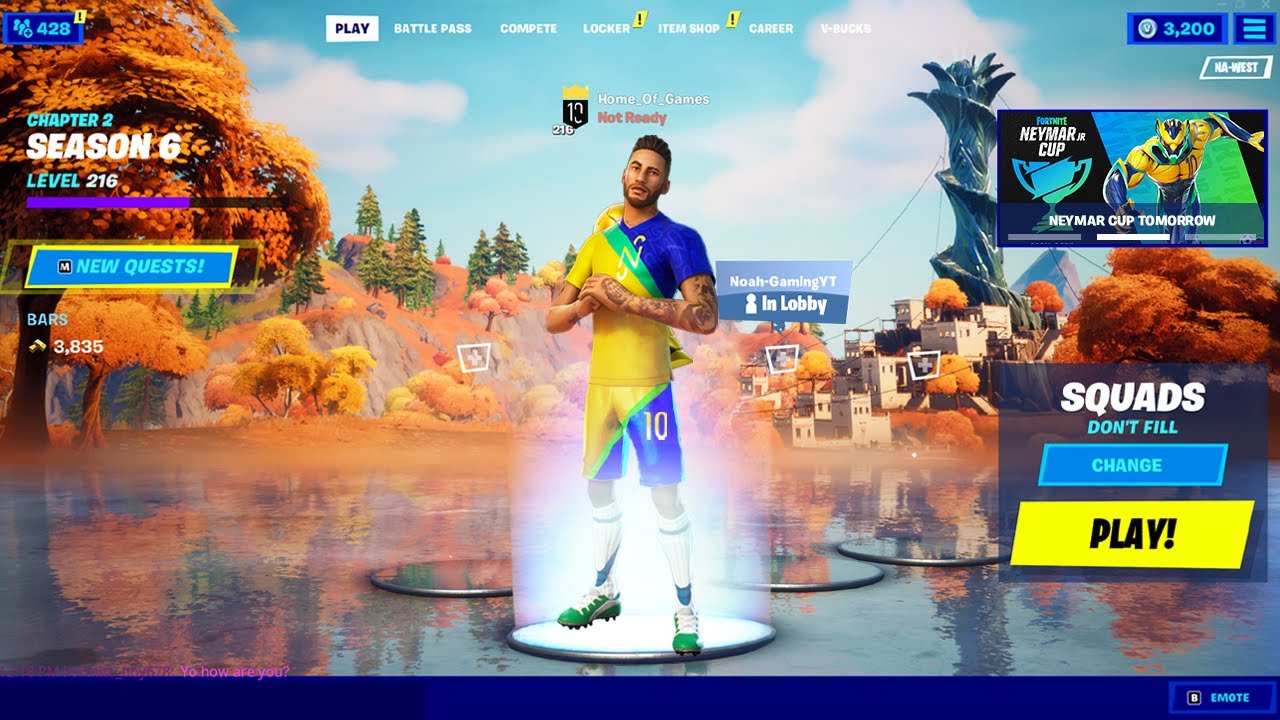 Neymar reage às suas novas skins no Fortnite: 'Espero que usem