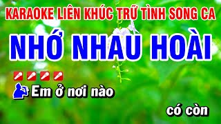 Karaoke Liên Khúc Trữ Tình Nhạc Sống Song Ca Dễ Hát - Nhớ Nhau Hoài | Hoài Phong Organ