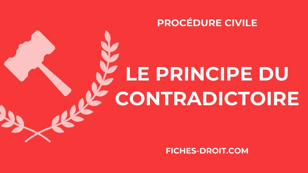 Le principe du contradictoire en procédure civile