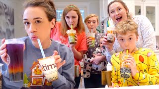 Trying Funky Boba Flavors With Family!