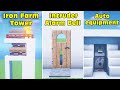 ⚒ Minecraft: 3 Redstone Build Hack (Automatic Iron Farm Tower, Intruder Alarm Bell) #14 (Tutorial)