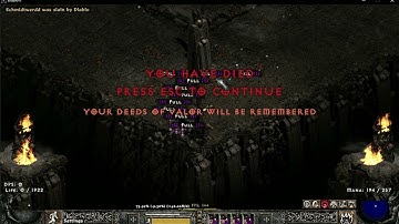 [Project Diablo II: Season 8, Hardcore] Tier 0 Diablo Clone death .. kinda sus