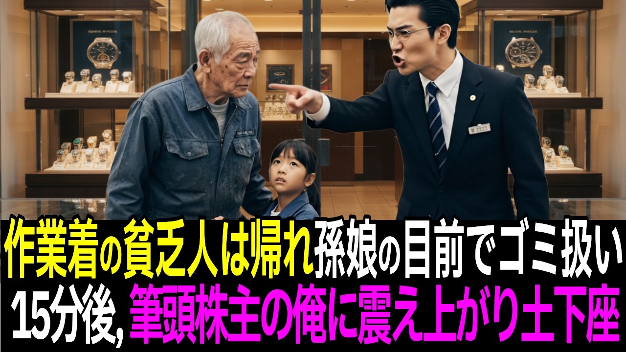 2千万円を集めてきた孫娘を「乞食扱い」して追い出した店長、直後に作業服姿の私がブランドの【二十兆円の大株主】であることが判明して【青ざめ】…泣きながら【土下座】しても その場で【解雇】した結果