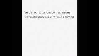 The Mr. A Show: Verbal Irony