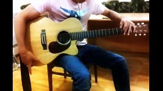 on Martin guitar