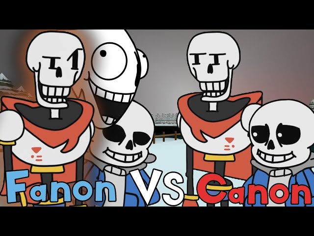 FANON VS CANON Sans and Papyrus - Undertale Animation class=