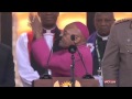 Tutu blesses the crowd at FNB stadium