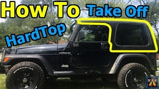How to Remove the Hardtop on a Jeep Wrangler TJ - YouTube