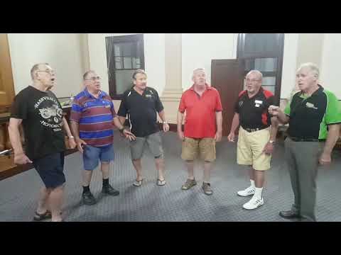 Ipswich's Miner Chords a cappella group in action