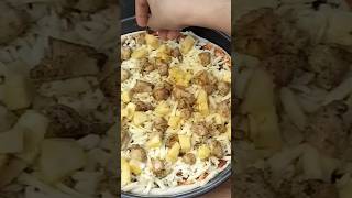 Chicken Pineapple Pizza Joy ?? ShortsRecipe PizzaNight HomemadeDelights FlavorFusion