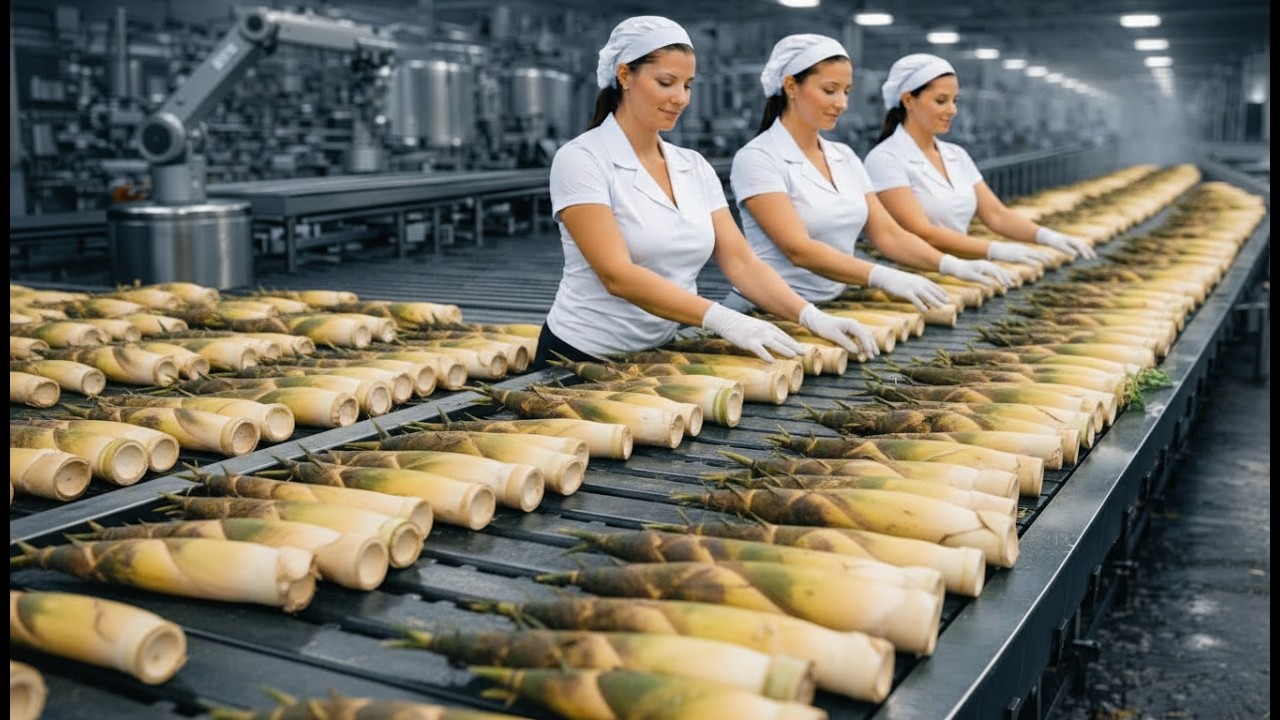 Inside a Modern Canned Bamboo Shoots Factory: Fresh Shoots to Sealed Cans (Full Process)