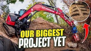 Half a Million Pounds of Rock for This Shoreline Repair! | Yanmar VIO 80 | CMP Hydra-Grapple
