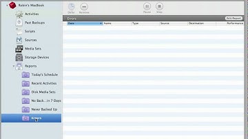 Using Reports in Retrospect for Mac