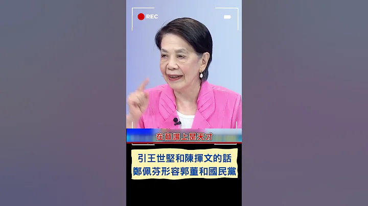 鄭佩芬引用王世堅形容郭董:商場上是天才.政壇上是天兵 陳揮文曾形容國民黨是爛黨 支持者都是XX...｜20230726｜#shorts - 天天要聞