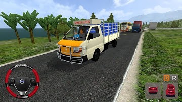 OFFROAD MAP - Ashok Leyland Dost Mini Truck Mod For Bussid - Bus Simulator Indonesia Gameplay 😲🎧