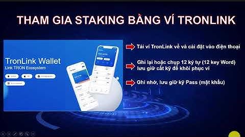 HƯỚNG DẪN STAKING AFG TRÊN VÍ TRONLINK!