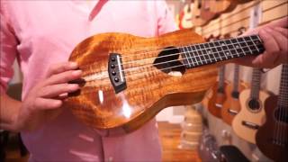 Kanile'a Ku'uipo Solid Curly Koa Deluxe Concert Ukulele - Demo by UKE Republic