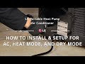 LG Portable Heat Pump Air Conditioner - How to Install & Setup for AC, Heat Mode, and Dry Mode