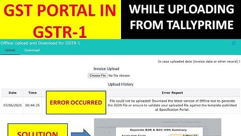 ERROR IN UPLOADING GSTR1 FROM TALLYPRIME || MAY 2025 GSTR-1 ONWARD RETURNS || SOLUTION