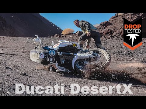 Ducati DesertX Crash Bars Drop Test by Outback Motortek 4K #ducatidesertx #outbackmotortek