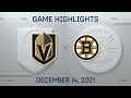 NHL Highlights | Golden Knights vs. Bruins - Dec. 14, 2021