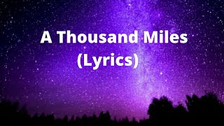 A Thousand Miles (Lyrics) - Teddy Swims Cover Resimi