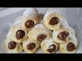 CAÑONCITOS DE HOJALDRE RELLENOS CON DULCE DE LECHE