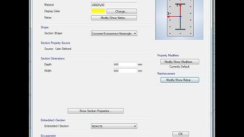 ETABS-Define Frame Section Properties