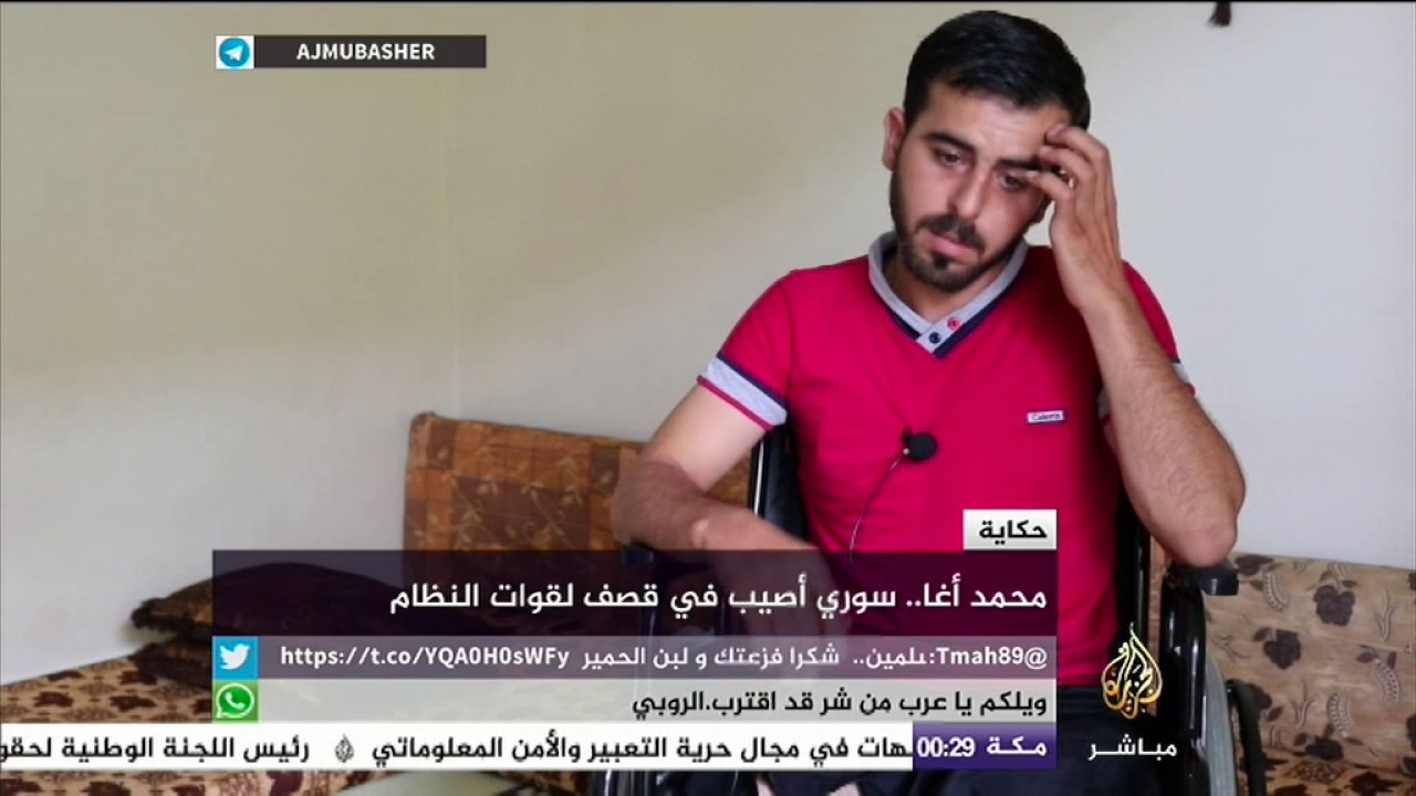 حكاية .. تحدي السوري محمد أغا لإعاقته بسبب قصف قوات النظام