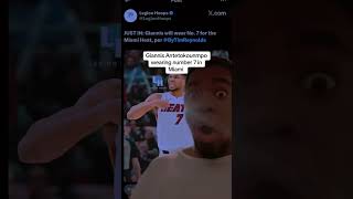 Giannis to wear 7 in Miami 😤 #shorts #miamiheat #nba