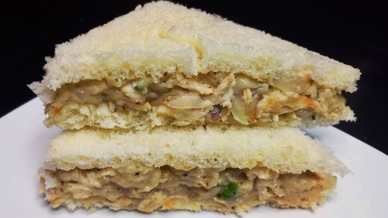 Creamy Chicken sandwich recipe without mayonnaise মেয়োনিজ ছাড়া