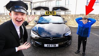 SURPRISING UBER RIDERS with a TESLA MODEL X!